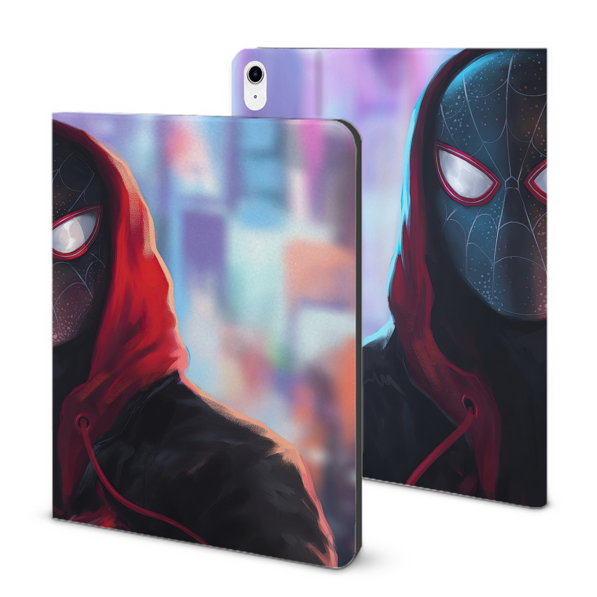 （画像用） Spider Man スパイダーマン IPad ケース ブック型 PUレザー TPU 耐衝撃 軽量 薄型 ペン収納なし 全面保護 IPad 各モデル対応